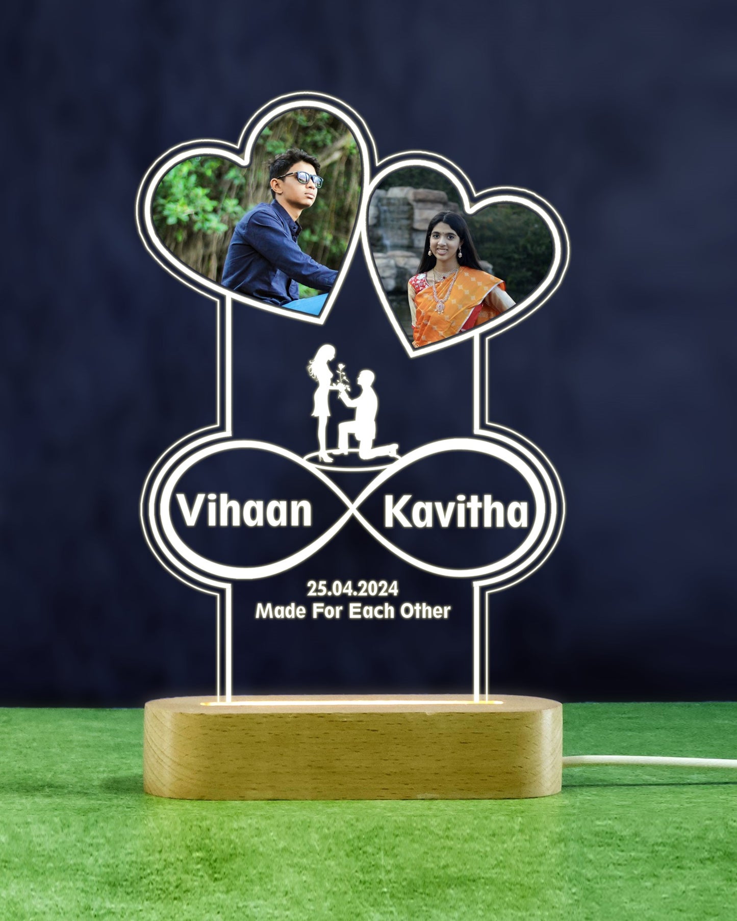 Modern Silhouette LED Lamp | Personalized Acrylic Night Light for Home Decor