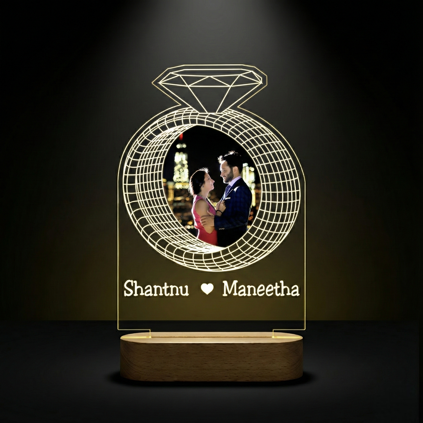 Modern Silhouette LED Lamp | Personalized Acrylic Night Light for Home Decor