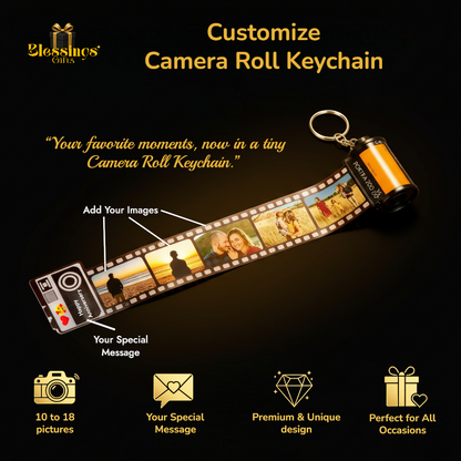 Customized Camera Roll Keychain – Personalized Photo Gift