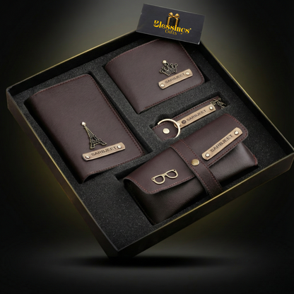 Wallet, Passport Cover, Sunglasses Cover & Keychain Combo