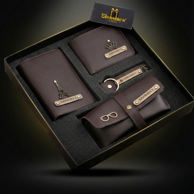 Wallet, Passport Cover, Sunglasses Cover & Keychain Combo