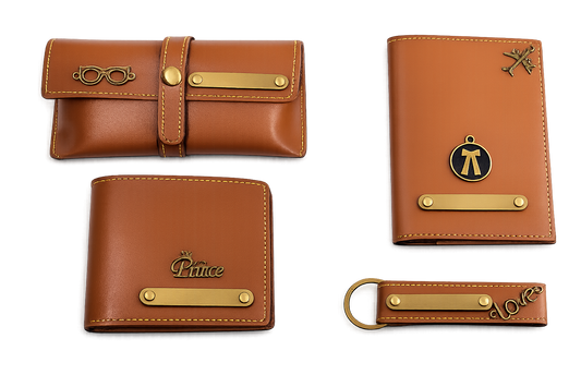 Personalized Leather Accessories Set