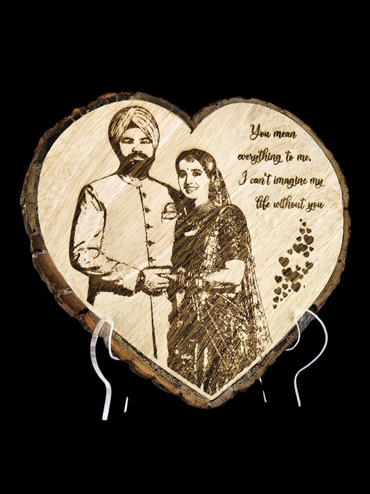 Luxury Wooden Engraved Frame – Personalized Décor