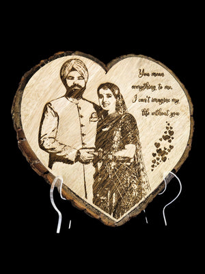 Luxury Wooden Engraved Frame – Personalized Décor