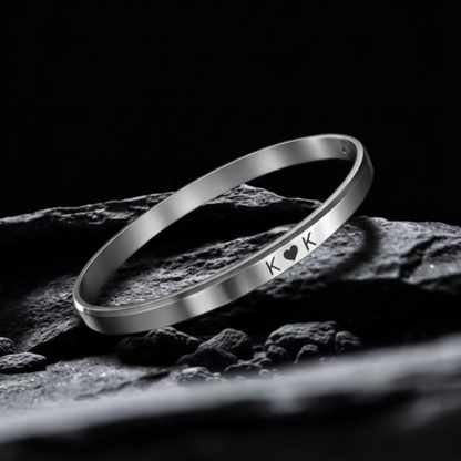 Premium Personalized Kada Bracelet – Modern Jewelry with Custom Name Engraving | Perfect Gift for Him & Her